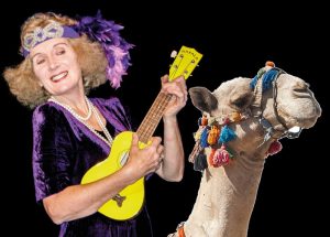 Helen Moulder in her solo show, "Waiting for Gertie". 2025.